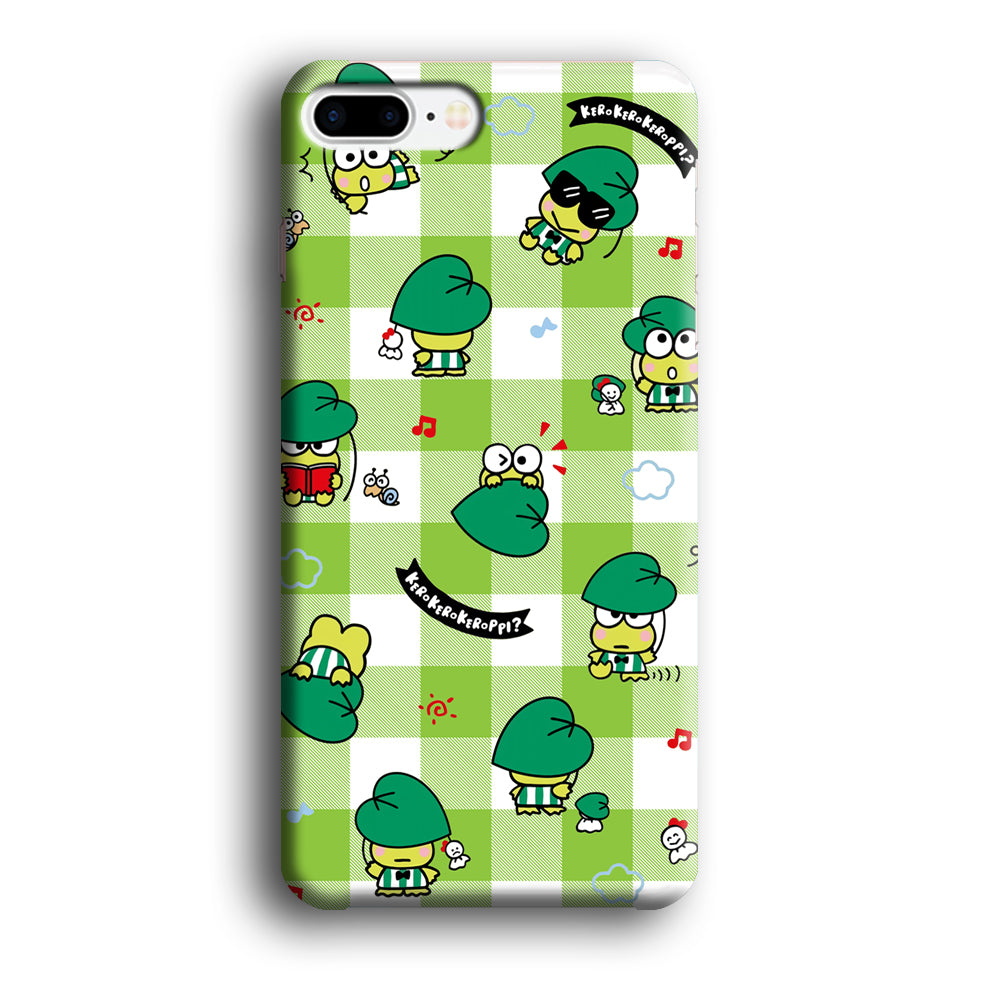 Keroppi on Green Flanel iPhone 8 Plus Case