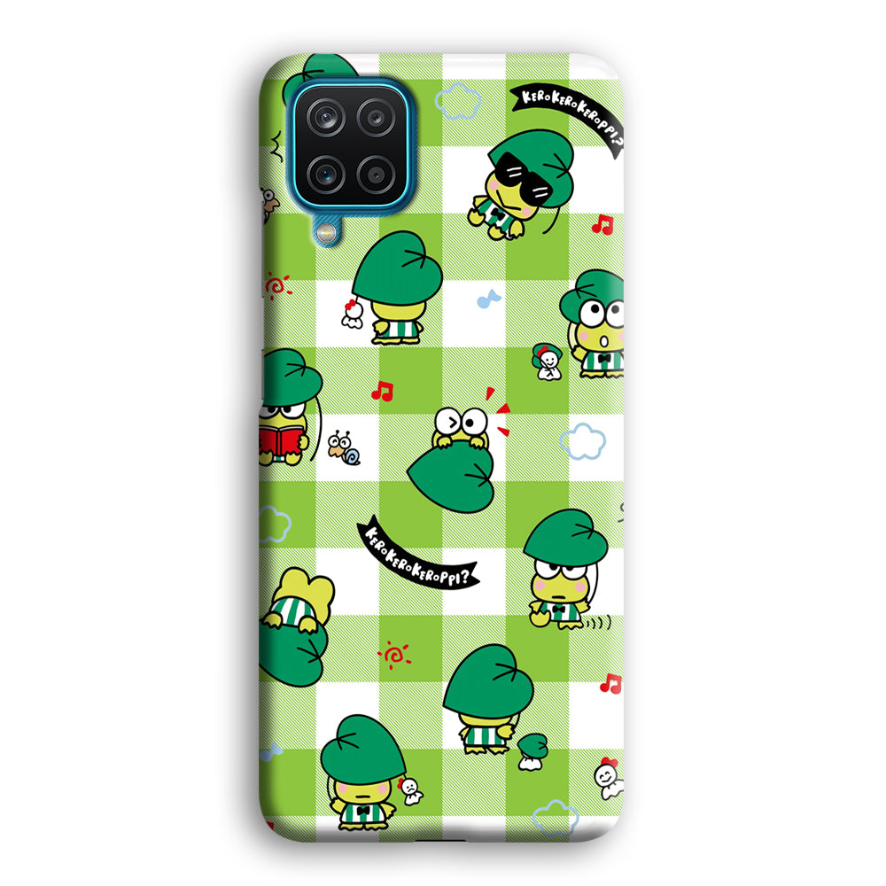 Keroppi on Green Flanel Samsung Galaxy A12 Case