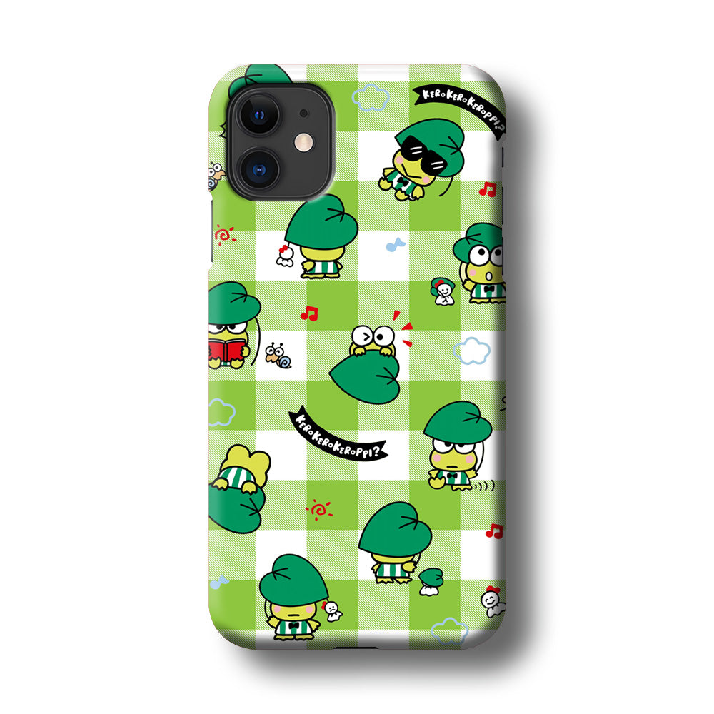 Keroppi on Green Flanel iPhone 11 Case