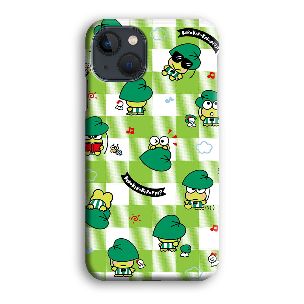 Keroppi on Green Flanel iPhone 13 Case