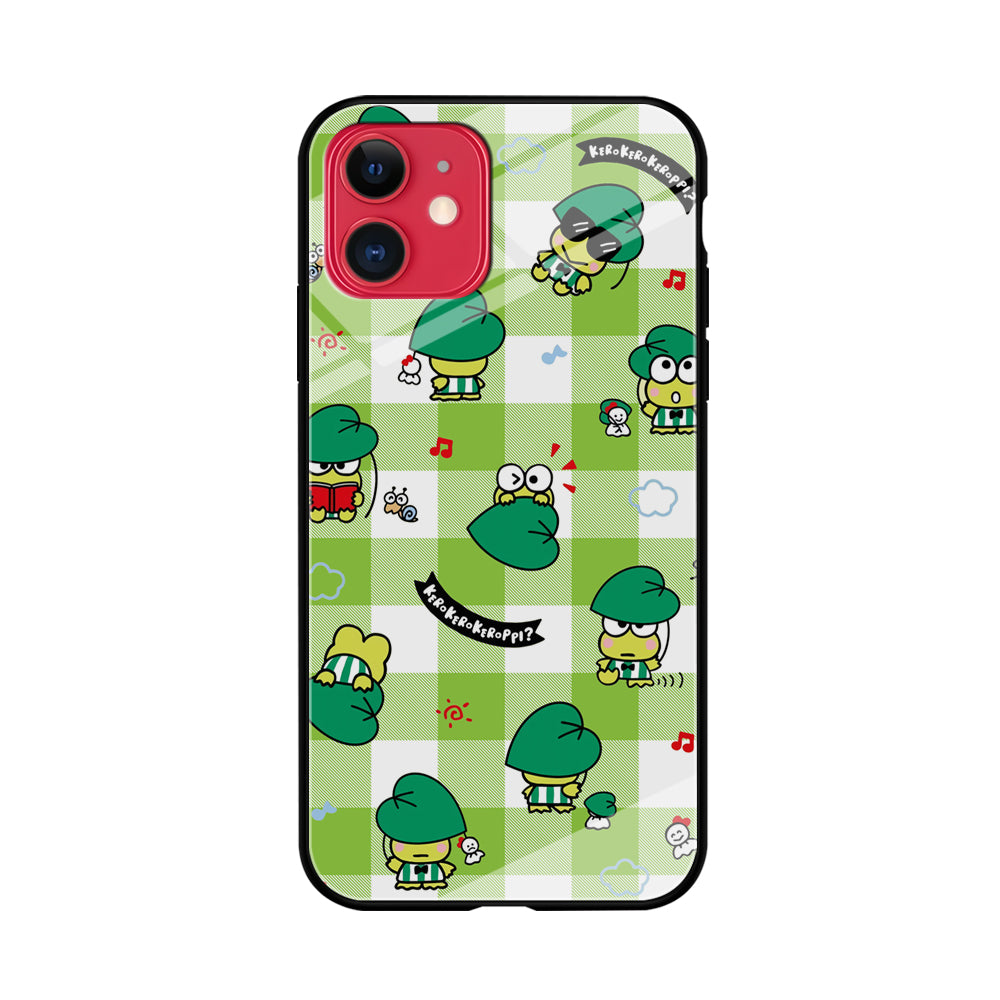 Keroppi on Green Flanel iPhone 11 Case