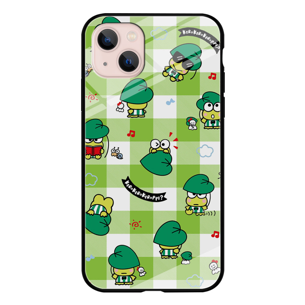 Keroppi on Green Flanel iPhone 13 Case