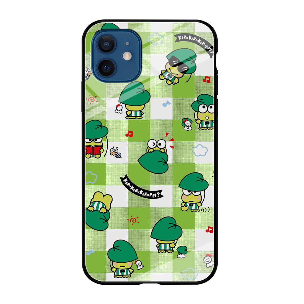 Keroppi on Green Flanel iPhone 12 Case