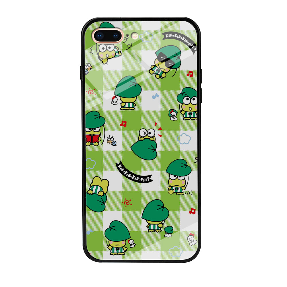 Keroppi on Green Flanel iPhone 8 Plus Case