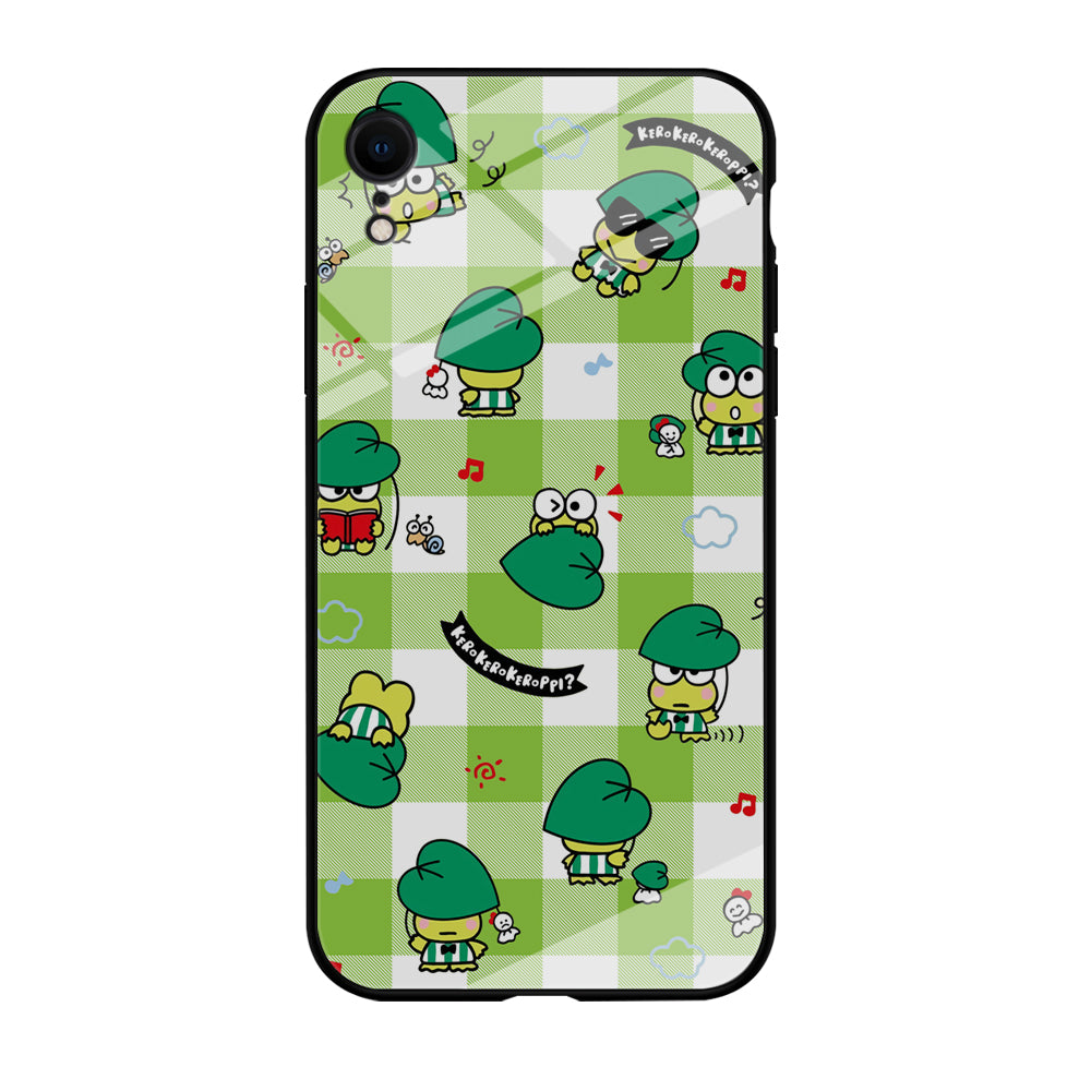 Keroppi on Green Flanel iPhone XR Case