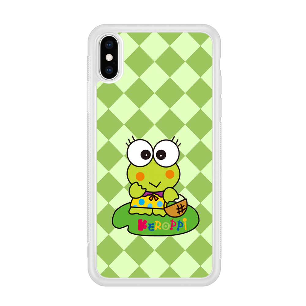 Keroppi on Lotus Leaf iPhone X Case