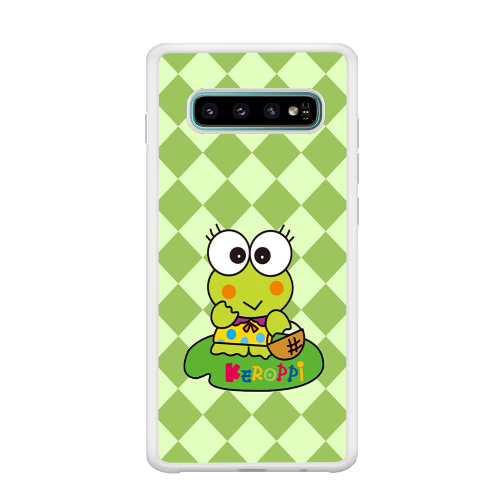 Keroppi on Lotus Leaf Samsung Galaxy S10 Case