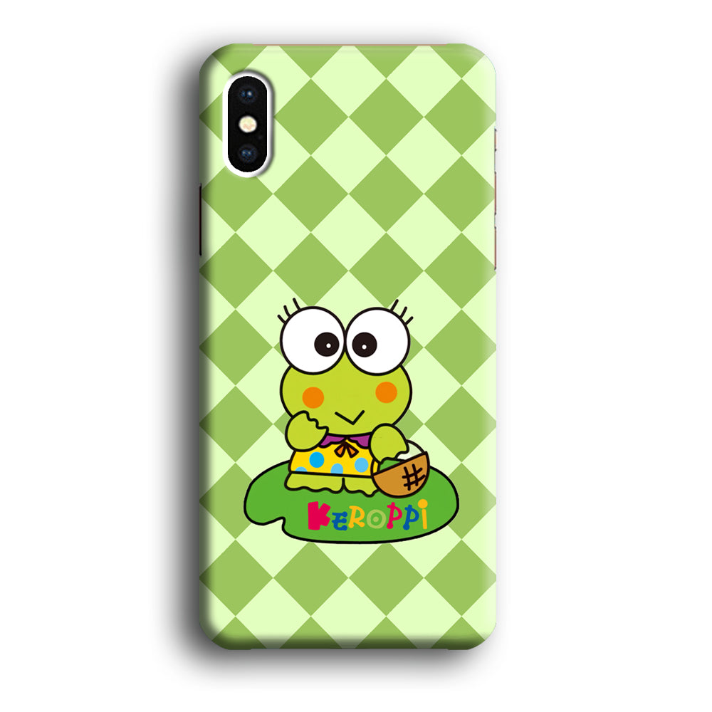 Keroppi on Lotus Leaf iPhone X Case