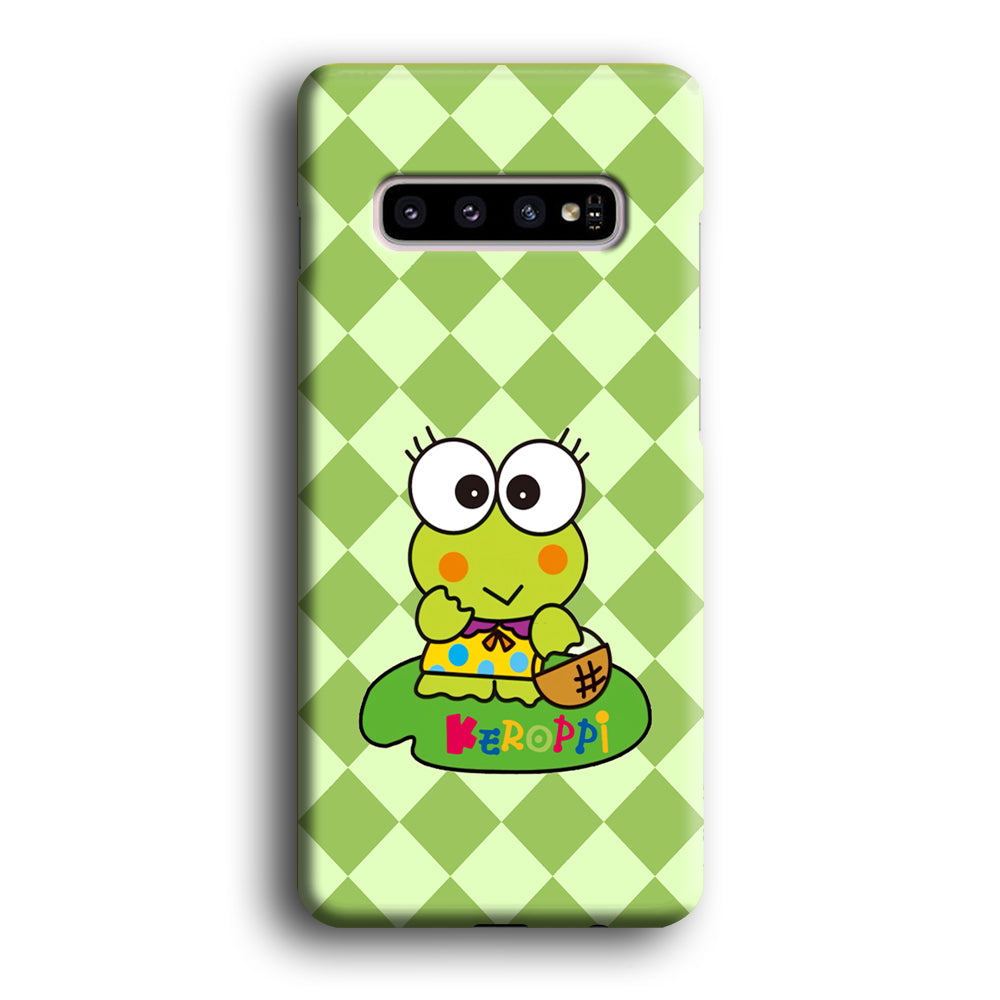 Keroppi on Lotus Leaf Samsung Galaxy S10 Case