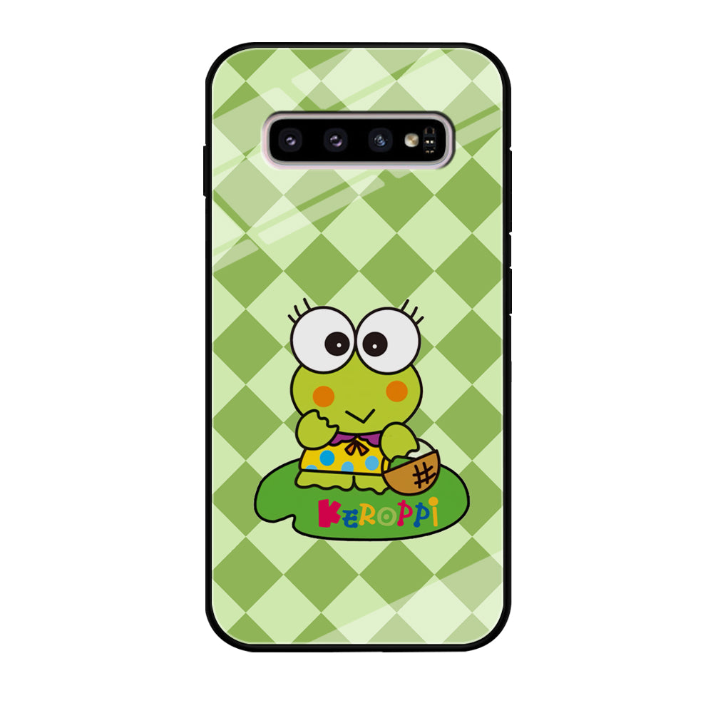 Keroppi on Lotus Leaf Samsung Galaxy S10 Case