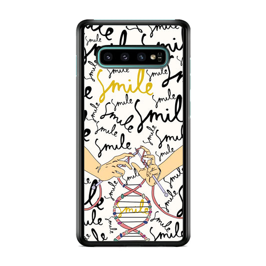 Knitting The DNA of Smile Samsung Galaxy S10 Case
