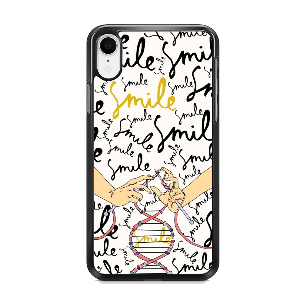 Knitting The DNA of Smile iPhone XR Case