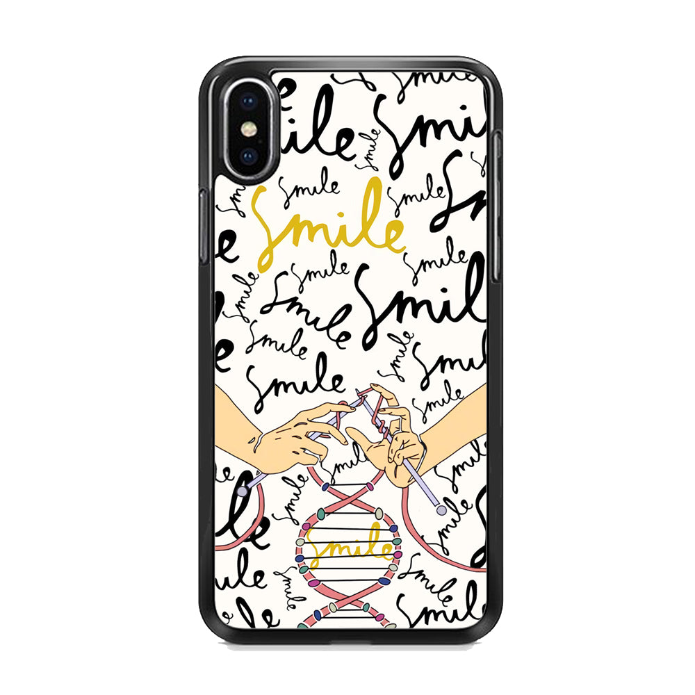 Knitting The DNA of Smile iPhone X Case