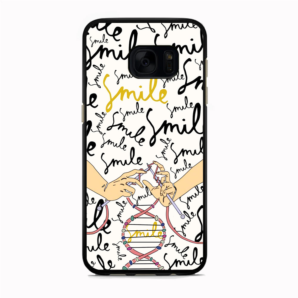 Knitting The DNA of Smile Samsung Galaxy S7 Edge Case