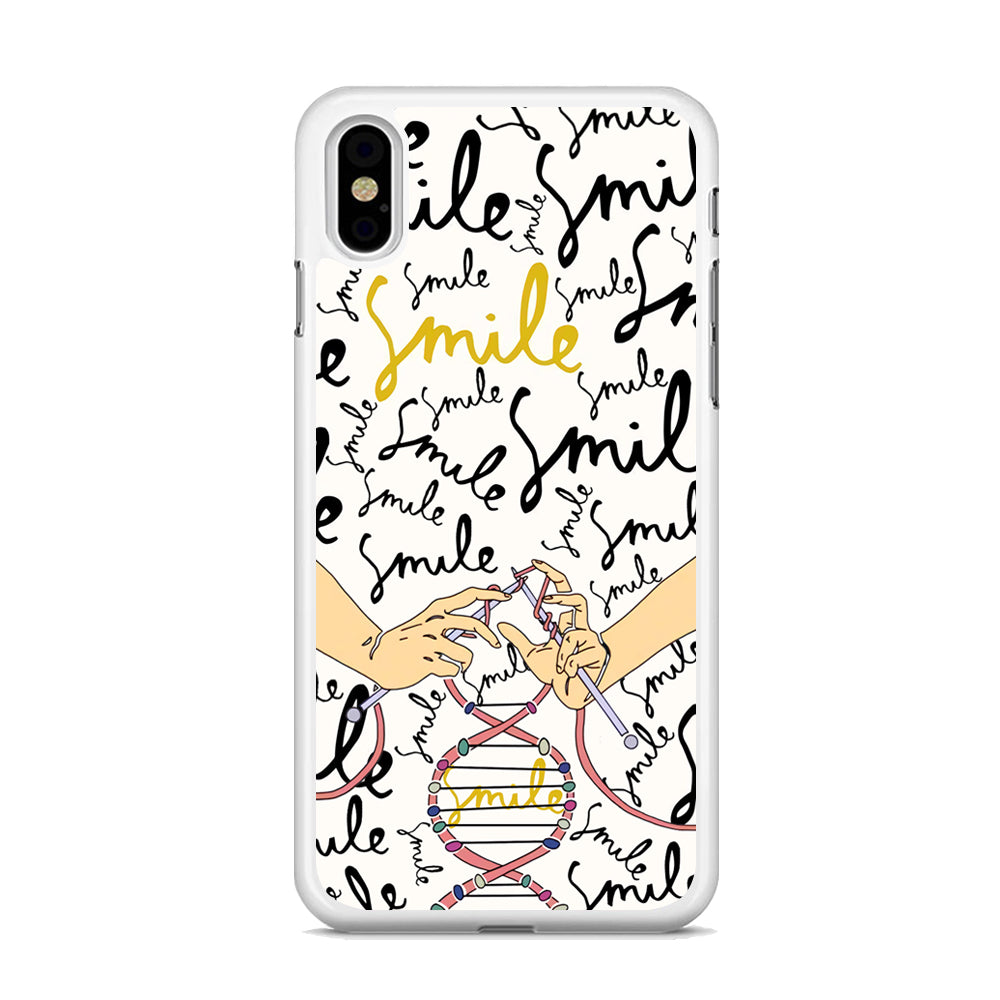 Knitting The DNA of Smile iPhone X Case
