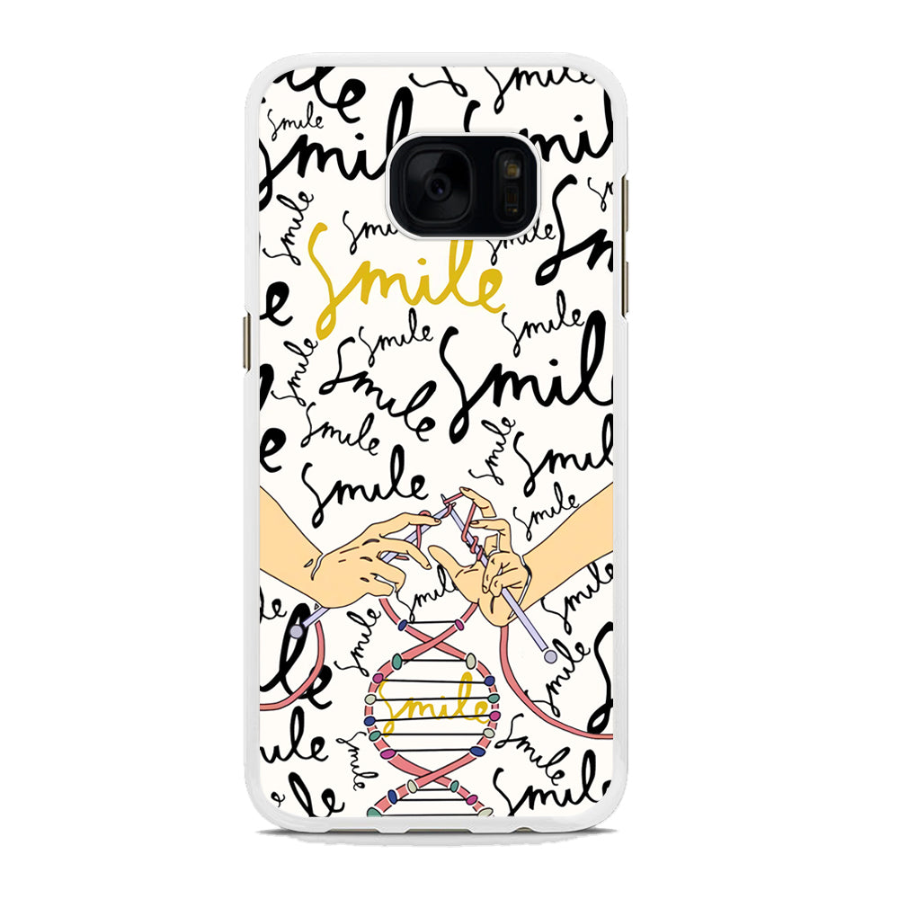 Knitting The DNA of Smile Samsung Galaxy S7 Edge Case