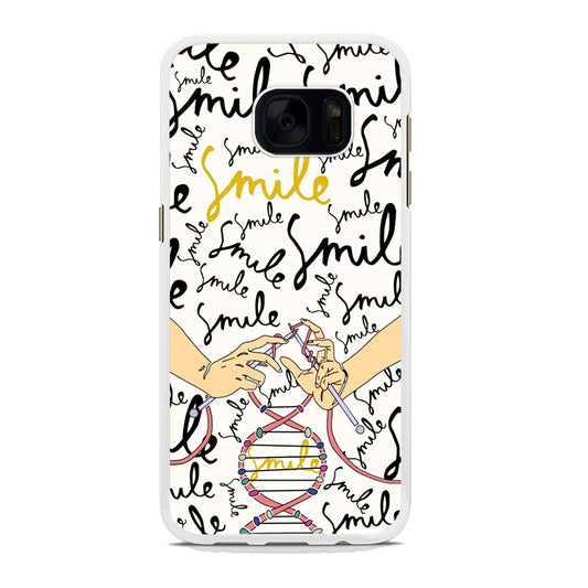 Knitting The DNA of Smile Samsung Galaxy S7 Edge Case