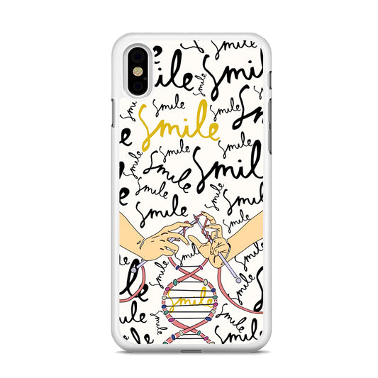Knitting The DNA of Smile iPhone XS Case