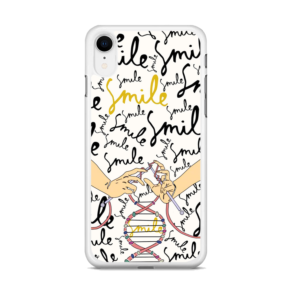 Knitting The DNA of Smile iPhone XR Case