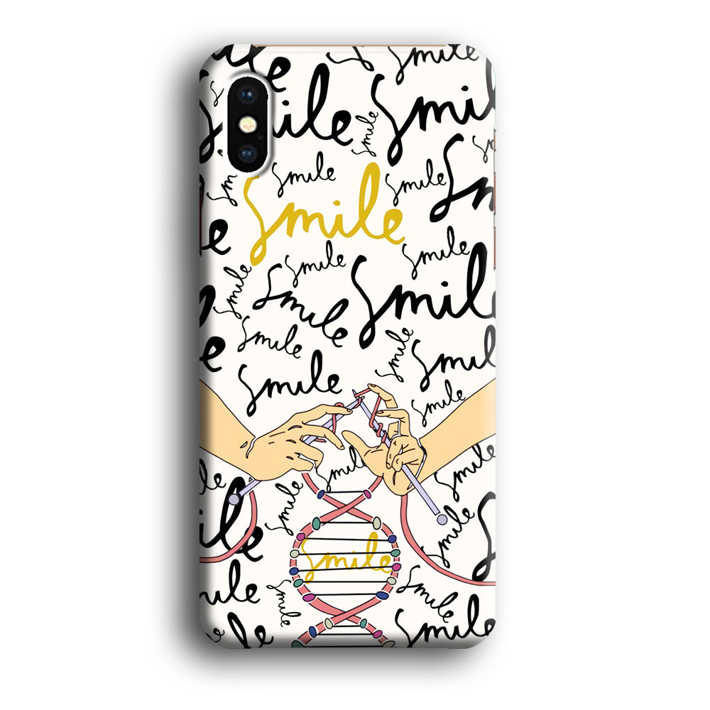 Knitting The DNA of Smile iPhone X Case