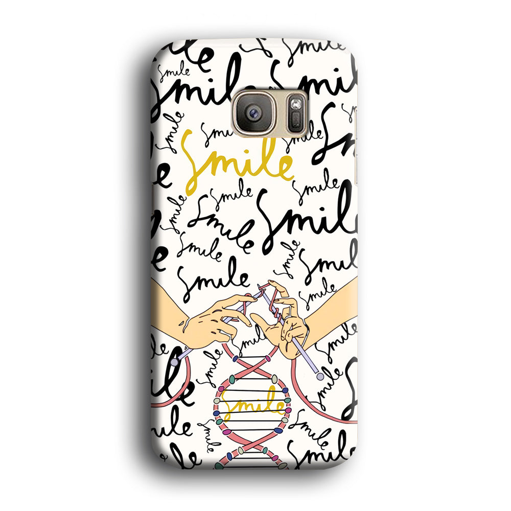 Knitting The DNA of Smile Samsung Galaxy S7 Edge Case