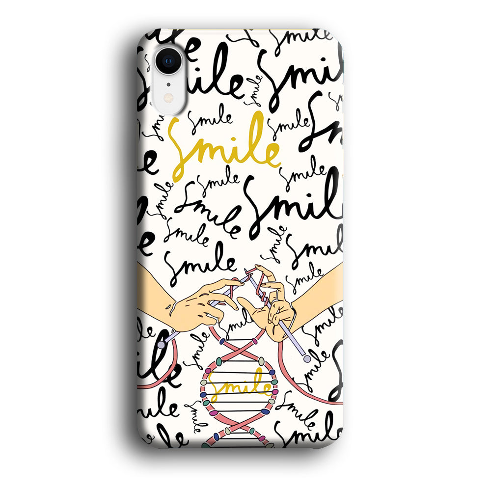 Knitting The DNA of Smile iPhone XR Case