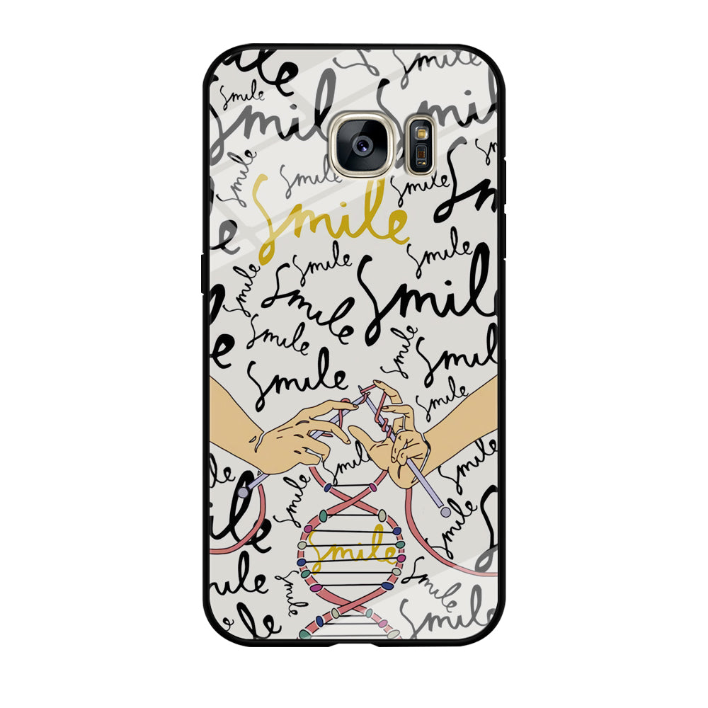 Knitting The DNA of Smile Samsung Galaxy S7 Edge Case