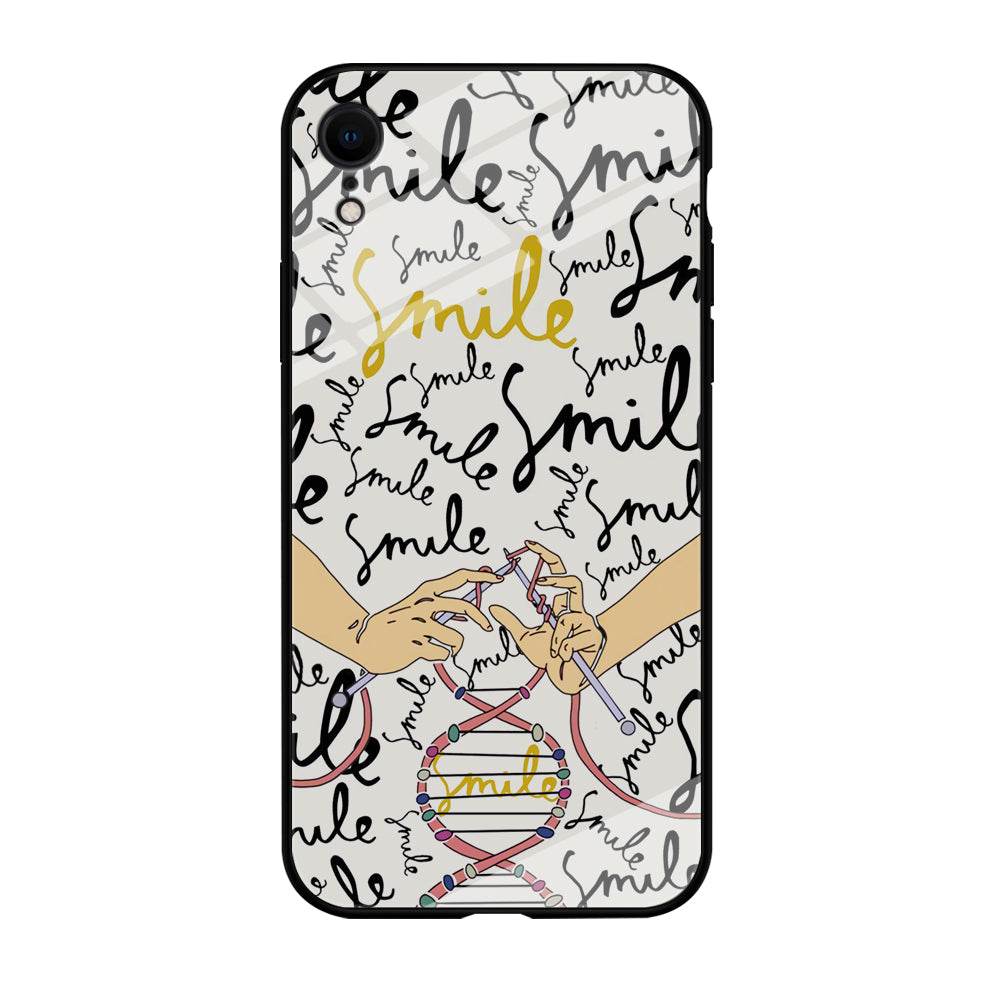 Knitting The DNA of Smile iPhone XR Case