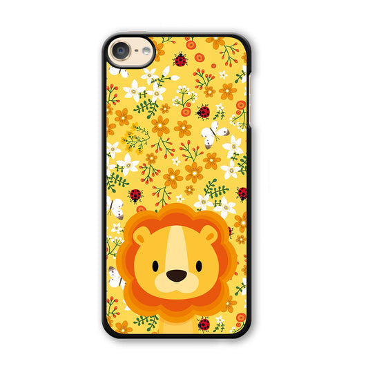 Lion Kid on Flower Garden iPod Touch 6 Case - Carneyforia