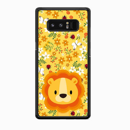 Lion Kid on Flower Garden Samsung Galaxy Note 8 Case