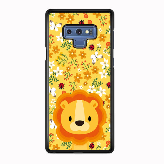 Lion Kid on Flower Garden Samsung Galaxy Note 9 Case