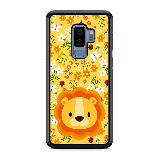 Lion Kid on Flower Garden Samsung Galaxy S9 Plus Case