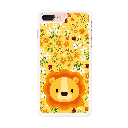 Lion Kid on Flower Garden iPhone 7 Plus Case