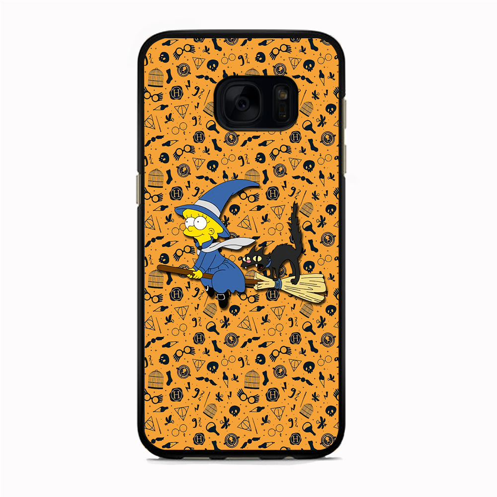 Lisa Simpson and Witch Costume Samsung Galaxy S7 Edge Case