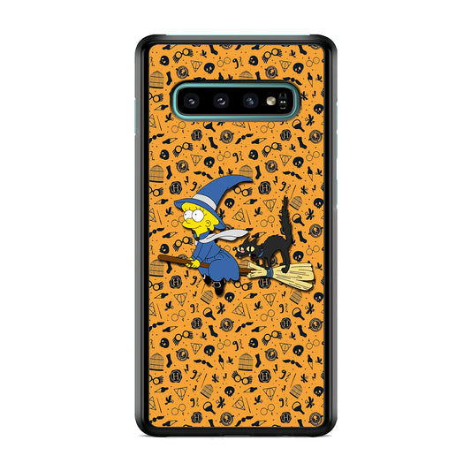 Lisa Simpson and Witch Costume Samsung Galaxy S10 Case