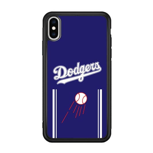 Los Angeles Dodgers Deep Blue Jersey iPhone X Case