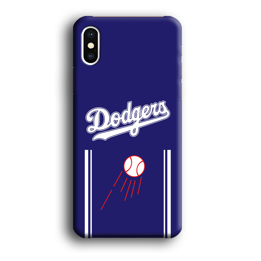 Los Angeles Dodgers Deep Blue Jersey iPhone X Case