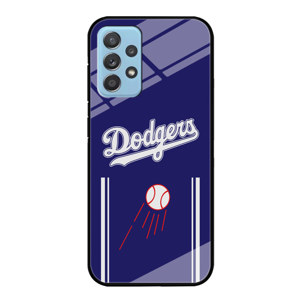 Los Angeles Dodgers Deep Blue Jersey Samsung Galaxy A72 Case Tempered Glass Case