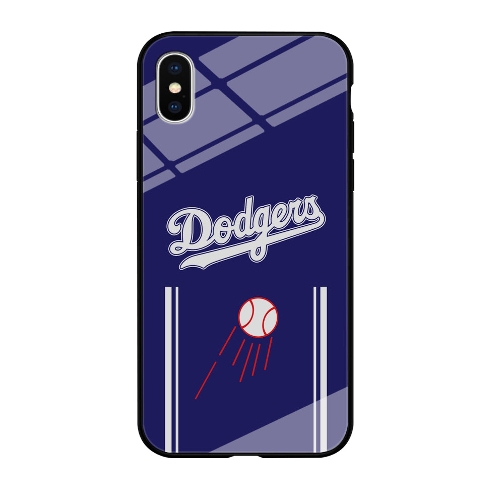 Los Angeles Dodgers Deep Blue Jersey iPhone X Case