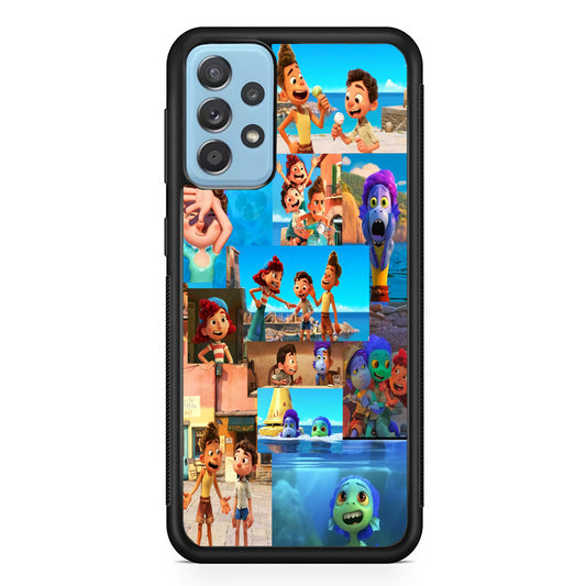 Luca Collage Samsung Galaxy A72 Case Rubber Black (2D Case)