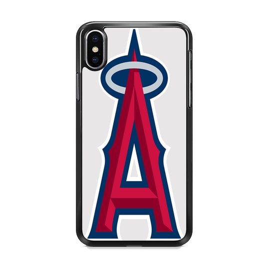 MLB Los Angeles Angels Logo White iPhone XS MAX Case