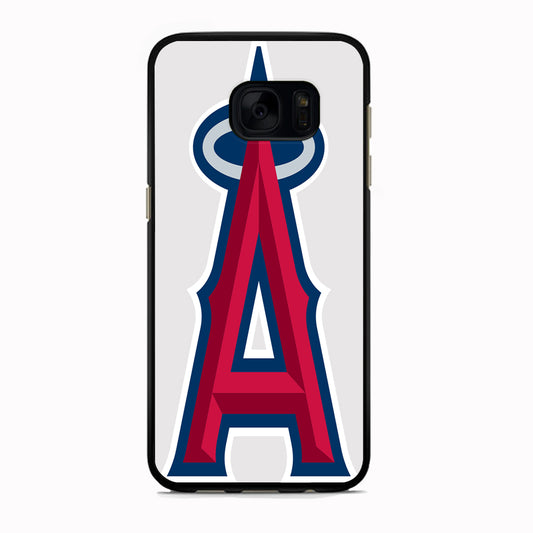 MLB Los Angeles Angels Logo White Samsung Galaxy S7 Edge Case