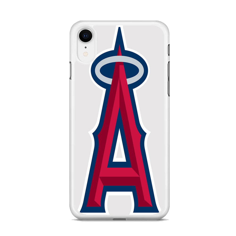 MLB Los Angeles Angels Logo White iPhone XR Case