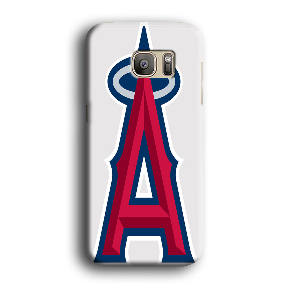 MLB Los Angeles Angels Logo White Samsung Galaxy S7 Edge Case