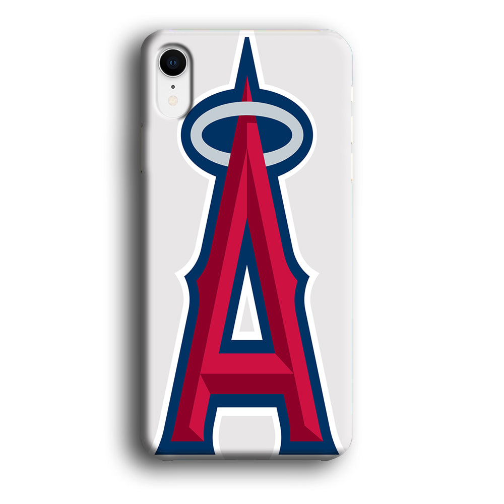 MLB Los Angeles Angels Logo White iPhone XR Case