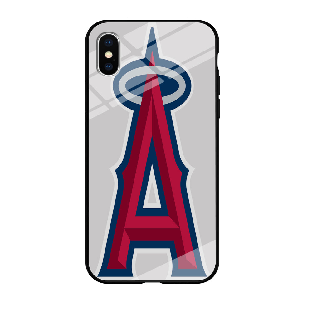 MLB Los Angeles Angels Logo White iPhone XS MAX Case