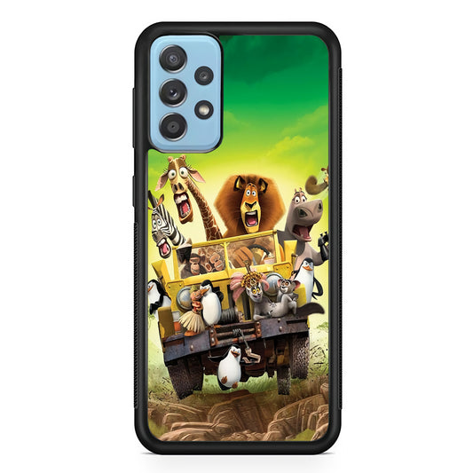 Madagascar Hooliday Moment Samsung Galaxy A72 Case Rubber Black (2D Case)