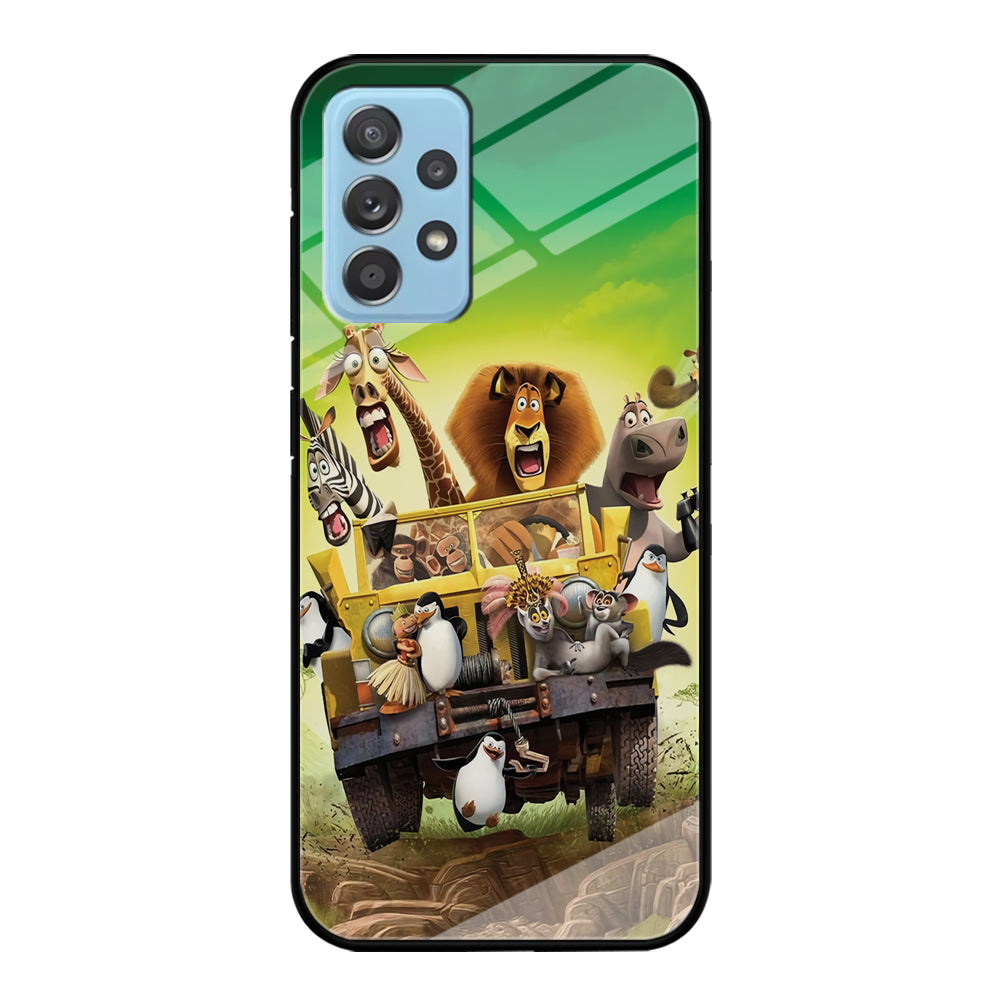 Madagascar Hooliday Moment Samsung Galaxy A72 Case Tempered Glass Case