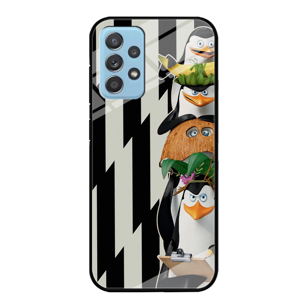 Madagascar Penguin Team Samsung Galaxy A72 Case Tempered Glass Case