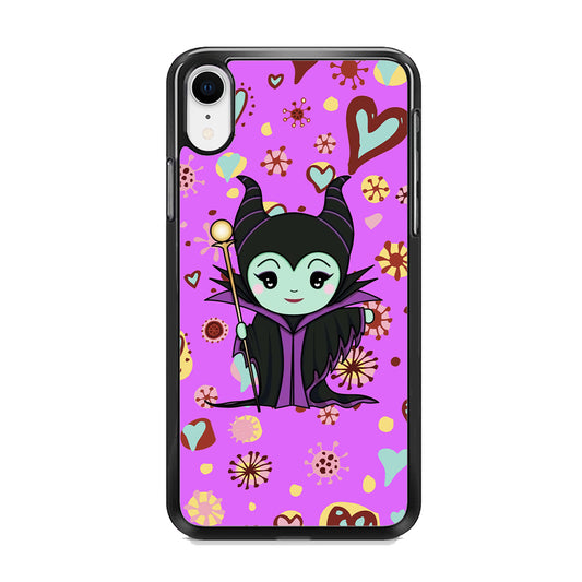 Maleficent Cartoon in Love iPhone XR Case